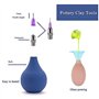Myqqhbs Bouteille D'Application avec Embout en Céramique pour Outils et Fournitures en Argile, avec Aiguille et Entonnoir de Rem