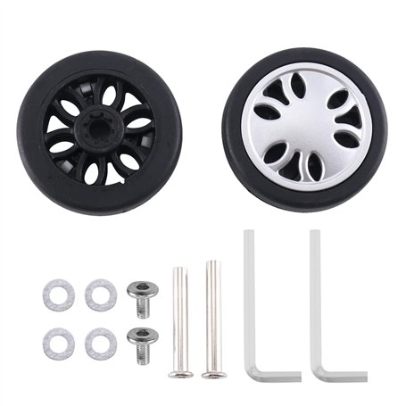 HUTSRAI Roues de Bagage de Rechange 50 Mm X 13 Mm Kits de Réparation de Bagages Universels 1 Paire