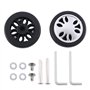 HUTSRAI Roues de Bagage de Rechange 50 Mm X 13 Mm Kits de Réparation de Bagages Universels 1 Paire