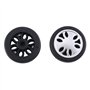 HUTSRAI Roues de Bagage de Rechange 50 Mm X 13 Mm Kits de Réparation de Bagages Universels 1 Paire