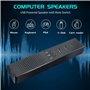 KJKVIVH Haut-parleurs d'ordinateur 3 en 1 avec microphone et haut-parleur de conférence USB, micro PC pour vidéoconférence