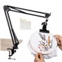 Kopinma Support de cercle à broder réglable en métal pliable et 16 aiguilles à broder