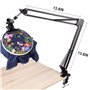 Kopinma Support de cercle à broder réglable en métal pliable et 16 aiguilles à broder