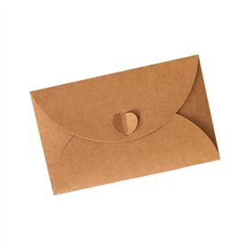 JXYFFS 100Pcs Mini Enveloppes Kraft Enveloppes Kraft Marron pour Cartes Cadeaux et Cartes de Visite 17.5X11Cm