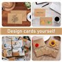 JXYFFS 100Pcs Mini Enveloppes Kraft Enveloppes Kraft Marron pour Cartes Cadeaux et Cartes de Visite 17.5X11Cm