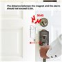 Kquepo 4PCS Alarme de Fenêtre de Porte de Sécurité, Alarme Antivol de Fenêtre de Porte Sans, Alarmes de Sonnette pour Piscine de