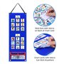 Kquepo Calendrier Visuel des Routines Quotidiennes pour Enfants avec 70 Cartes en Feutre Bleu - Outil D'Apprentissage Comporteme