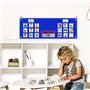Kquepo Calendrier Visuel des Routines Quotidiennes pour Enfants avec 70 Cartes en Feutre Bleu - Outil D'Apprentissage Comporteme