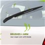 NISHZHU Bras Balais Essuie Glace Arriere Noir pour 206 207