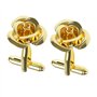 eMagTech 1 Paire Boutons de Manchette en Forme de Fleur de Rose Boutons de Manchette de Chemise Classiques pour Hommes Accessoir