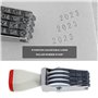 eMagTech 4pcs Chiffres Numéro Réglable Timbre Rouleau Symbole Bureau Date Timbre Numérique Tampon en Caoutchouc Créatif Roue Rou