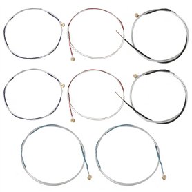 eMagTech Lot de 2 Jeux de Cordes pour Violon (EADG) avec Embouts à Boule Nickelés pour Violons 4/4 3/4 1/2 1/4 Alliage à Noyau e