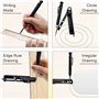 PRATYAHARA Lot de 5 outils de traçage multifonctionnels, crayon de construction, outils de tracage, jauge de contour, outils de 