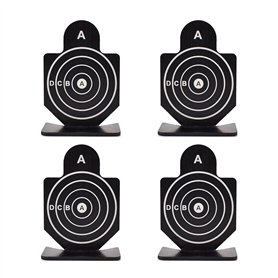 IMCCZONY 4 Pièces IPSC Sports de Compétition Mini Alliage Forme Humaine Cibles Durables Facile à Installer Facile à Utiliser