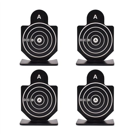 IMCCZONY 4 Pièces IPSC Sports de Compétition Mini Alliage Forme Humaine Cibles Durables Facile à Installer Facile à Utiliser
