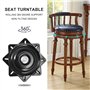 Diheohg 6 Pouces Siege de Bateau Plaque pivotante Bateau de Peche Marine Siege pivotant Rotation 360 degres de Rotation Ajusteme