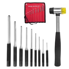 Wernfale 9 Pièces en Acier à Tête Ronde Broches Ensemble de Poinçons Ajusteur Poinçon Chasse Dissolvant Broches Outils de Poinço