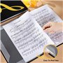 Wernfale Porte-Partitions, Capacité de 60 Pages, Partitions/Support, Adapté Aux Formats Lettre et A4, Rédigeable et Détachable (