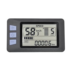 ROBMNE P3H Compteur d'affichage LCD pour vélo électrique 24 V 36 V 48 V 60 V pour scooter électrique (5 broches)