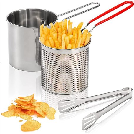 Tagtight Friteuse à Frites et Panier Acier Inoxydable