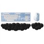 Haptufer Ensemble de repose-poignet cloud - Repose-poignet pour clavier et souris - Repose-poignet en mousse à mémoire de forme 