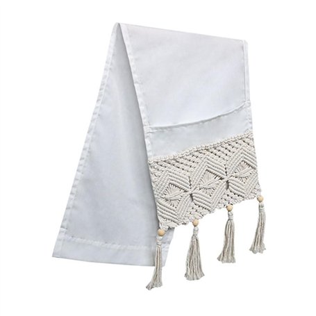DcnrInsr Macramé Canapé Accoudoir Organisateur Support de Télécommande Canapé Chevet Fauteuil Panier de Rangement Sac pour Magaz