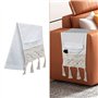 DcnrInsr Macramé Canapé Accoudoir Organisateur Support de Télécommande Canapé Chevet Fauteuil Panier de Rangement Sac pour Magaz
