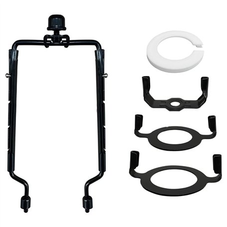 Qeunrtiy 2PCS Abat-Jour Harpe Titulaire 7 Pouces Réglable Lampe Harpe Kit Corne Noire Cadre Abat-Jour Support