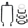 Qeunrtiy 2PCS Abat-Jour Harpe Titulaire 7 Pouces Réglable Lampe Harpe Kit Corne Noire Cadre Abat-Jour Support
