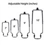 Qeunrtiy 2PCS Abat-Jour Harpe Titulaire 7 Pouces Réglable Lampe Harpe Kit Corne Noire Cadre Abat-Jour Support