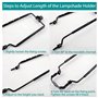 Qeunrtiy 2PCS Abat-Jour Harpe Titulaire 7 Pouces Réglable Lampe Harpe Kit Corne Noire Cadre Abat-Jour Support