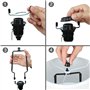 Qeunrtiy 2PCS Abat-Jour Harpe Titulaire 7 Pouces Réglable Lampe Harpe Kit Corne Noire Cadre Abat-Jour Support
