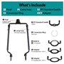 Qeunrtiy 2PCS Abat-Jour Harpe Titulaire 7 Pouces Réglable Lampe Harpe Kit Corne Noire Cadre Abat-Jour Support
