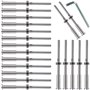 TOBEOME Lot de 20 embouts de réglage de tête hexagonale invisible pour câble de 1/8"