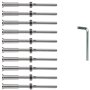 TOBEOME Lot de 20 embouts de réglage de tête hexagonale invisible pour câble de 1/8"