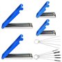 Willoghsa Outil de nettoyage de buse de 4 pièces Kit d'outils de nettoyage de pointe de brûleur de coupe Kit de nettoyage de poi