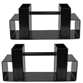 Ksrnsne Kit de support pour bûches de bois de chauffage – Réglable à n'importe quelle longueur – Design fermé – 2 pièces de supp