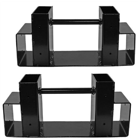 Ksrnsne Kit de support pour bûches de bois de chauffage – Réglable à n'importe quelle longueur – Design fermé – 2 pièces de supp