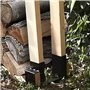 Ksrnsne Kit de support pour bûches de bois de chauffage – Réglable à n'importe quelle longueur – Design fermé – 2 pièces de supp