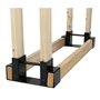 Ksrnsne Kit de support pour bûches de bois de chauffage – Réglable à n'importe quelle longueur – Design fermé – 2 pièces de supp