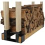 Ksrnsne Kit de support pour bûches de bois de chauffage – Réglable à n'importe quelle longueur – Design fermé – 2 pièces de supp