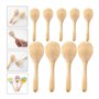 Niejgay Lot de 12 maracas en bois inachevés, agitateur de rumba en bois, hochet Orff, instrument de musique à percussion manuell