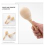 Niejgay Lot de 12 maracas en bois inachevés, agitateur de rumba en bois, hochet Orff, instrument de musique à percussion manuell
