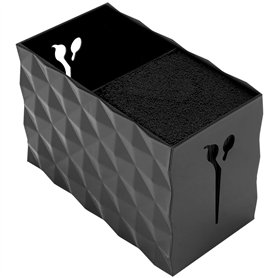 Giilayky Support professionnel noir pour ciseaux de coiffeur - Boîte de rangement pour pinces à cheveux