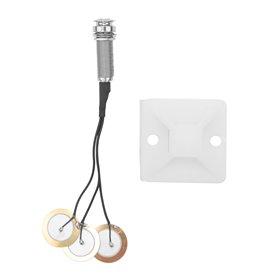 Giyofom Microphone de contact piézoélectrique 3 micros transducteurs avec prise jack pour Kalimba