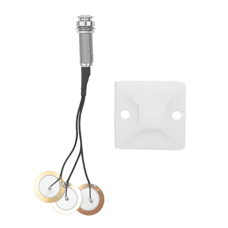 Giyofom Microphone de contact piézoélectrique 3 micros transducteurs avec prise jack pour Kalimba