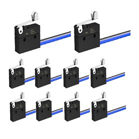 Comphic Mini Interrupteur de Fin de Course Étanche IP67 avec Levier Amovible WS1 Noir
