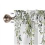 Povxlum Rideau à cantonnière vert pour fenêtre feuille d'eucalyptus poche pour cantonnière traitements pour fenêtres feuilles de