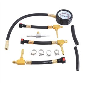 Qaautor Testeur de Réparation Automobile Manomètre de Pression de Carburant de Voiture Manomètre D'Essence avec Connecteur 6.3 7