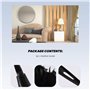Pesfehhy 1 Pc Plumeau De Dinde À La Mode avec Poignée en Plastique Noir Outil De Nettoyage (Noir) 35Cm